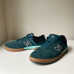 Rare New Balance Numeric 533 V2 Men’s Forest Green /Teal Skate Sneakers Size US9